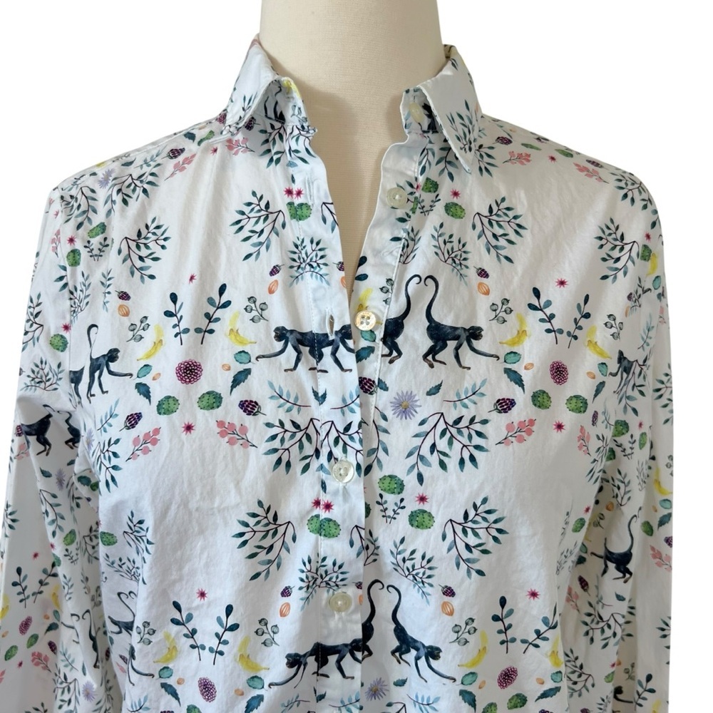 Vilagallo Natasha Monkey & Leaf Button Down Shirt - Picture 2 of 12